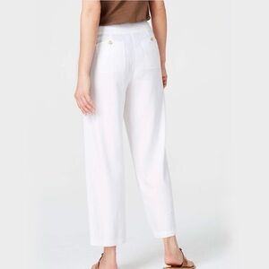 J. Jill Linen Wide Leg Crop Sailor Button Front Pants